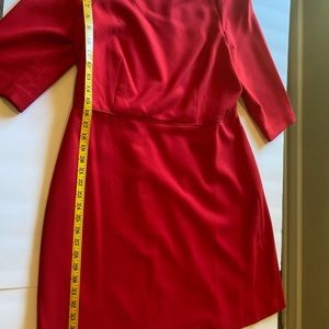 Ann Taylor Boatneck Red Dress Size 14